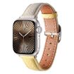Genuine Leather Watch Band for Apple Watch 42/41/40/38mm - Trench Gray Yellow - 1