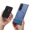 Samsung Galaxy Z Fold3 5G Blue Twill Fabric Card Bag Ring Case - 3