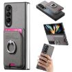 Samsung Galaxy Z Fold4 5G Gray Twill Fabric Card Bag Ring Case - 1