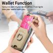 Samsung Galaxy Z Fold6 5G Twill Fabric Card Bag Ring Case Khaki - 5