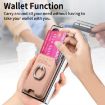 Samsung Galaxy Z Fold6 5G Pink Twill Fabric Card Bag Ring Case - 5