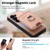 Samsung Galaxy Z Fold6 5G Pink Twill Fabric Card Bag Ring Case - 6