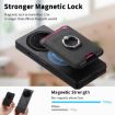 For Honor Magic V3 Black Twill Fabric Card Bag Ring Phone Case - 6