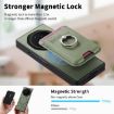 For Honor Magic V3 Green Twill Fabric Card Bag Ring Magnetic Phone Case - 6