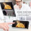 For Honor Magic V3 Gray Twill Fabric Card Bag Ring Magnetic Phone Case - 7