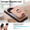 For Honor Magic V3 Pink Twill Fabric Card Bag Ring Phone Case - 6