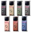 Xiaomi Mix Fold 4 Gray Twill Fabric Card Bag Ring Magnetic Phone Case - 8