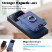 Xiaomi Mix Fold 4 Blue Twill Fabric Card Bag Ring Magnetic Phone Case - 6
