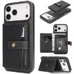 iPhone 17 Pro Max Kalebol Magnetic Card Bag MagSafe Leather Case Black - 1