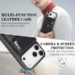 iPhone 17 Pro Max Kalebol Magnetic Card Bag MagSafe Leather Case Black - 6