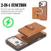 iPhone 17 Pro Max Kalebol Magnetic Card Bag MagSafe Leather Case Brown - 3