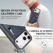 iPhone 17 Pro Max Kalebol Magnetic Card Bag MagSafe Leather Case Blue - 6