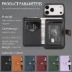 iPhone 17 Pro Kalebol Magnetic Card Bag MagSafe Leather Case (Black) - 8