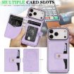 iPhone 17 Pro Kalebol Magnetic Card Bag MagSafe Leather Case Purple - 4