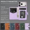 iPhone 17 Pro Kalebol Magnetic Card Bag MagSafe Leather Case Purple - 8