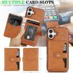 iPhone 17 Kalebol Magnetic Card Bag MagSafe Leather Case Brown - 4