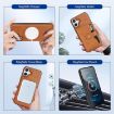 iPhone 17 Kalebol Magnetic Card Bag MagSafe Leather Case Brown - 7