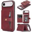 iPhone 17 Air Kalebol Magnetic Card Bag MagSafe Leather Case Red - 1