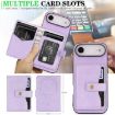 iPhone 17 Air Kalebol Magnetic Card Bag MagSafe Leather Case Purple - 4