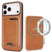 iPhone 17 Pro Max Kalebol Slim MagSafe Leather Case with Card Bag (Brown) - 1