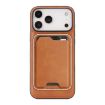iPhone 17 Pro Max Kalebol Slim MagSafe Leather Case with Card Bag (Brown) - 2