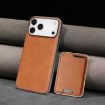 iPhone 17 Pro Max Kalebol Slim MagSafe Leather Case with Card Bag (Brown) - 9