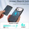 iPhone 17 Pro Max Kalebol Slim MagSafe Leather Case with Card Bag (Blue) - 4