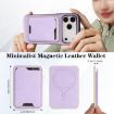 iPhone 17 Pro Max Purple Leather MagSafe Card Case by Kalebol - 3