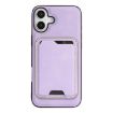 iPhone 17 Kalebol Slim MagSafe Leather Case with Card Bag - Purple - 2