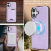 iPhone 17 Kalebol Slim MagSafe Leather Case with Card Bag - Purple - 8