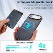 iPhone 17 Air Kalebol Slim MagSafe Leather Case with Card Holder (Blue) - 4