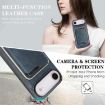 iPhone 17 Air Kalebol Slim MagSafe Leather Case with Card Holder (Blue) - 6