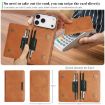 iPhone 17 Pro Kalebol MagSafe Leather Card Bag Case - Brown - 4