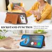 iPhone 17 Pro Kalebol MagSafe Leather Card Bag Case - Brown - 5