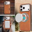 iPhone 17 Pro Kalebol MagSafe Leather Card Bag Case - Brown - 7