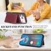iPhone 17 Pro Red Leather MagSafe Card Bag Case - Kalebol Two-Fold - 5
