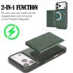 iPhone 17 Pro Kalebol MagSafe Leather Card Bag Case - Green - 3