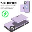 iPhone 17 Kalebol MagSafe Magnetic Leather Card Case - Purple - 3