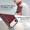 iPhone 17 Air Kalebol MagSafe Leather Card Bag Case - Red - 6