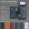 iPhone 17 Air Kalebol MagSafe Leather Card Bag Case - Blue - 8