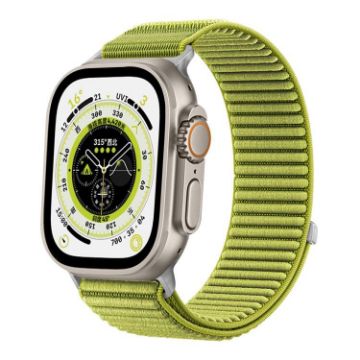 Wild Mountain Texture Woven Nylon Band for Apple Watch 42/41/40/38mm Green - 1