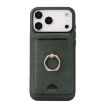 iPhone 17 Pro Max Green Leather MagSafe Card Holder Case by Kalebol - 2