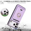 iPhone 17 Pro Max Leather MagSafe Card Holder Case - Purple - 7