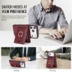iPhone 17 Pro Red Leather MagSafe Card Holder Case by Kalebol - 3