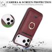 iPhone 17 Pro Red Leather MagSafe Card Holder Case by Kalebol - 7