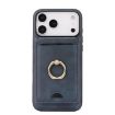 iPhone 17 Pro Kalebol MagSafe Card Holder Leather Case (Blue) - 2