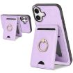 iPhone 17 Kalebol MagSafe Card Holder Leather Case - Purple - 1