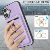 iPhone 17 Kalebol MagSafe Card Holder Leather Case - Purple - 6