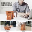 iPhone 17 Air Leather Case with MagSafe Ring & Card Holder (Brown) - 3