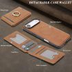 iPhone 17 Air Leather Case with MagSafe Ring & Card Holder (Brown) - 8